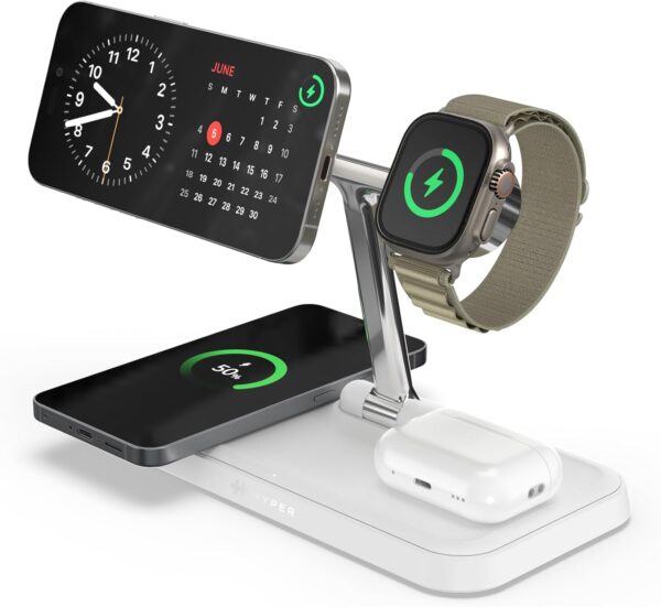 HyperJuice 4-in-1 Wireless Charger Qi2 Magnetic Stand
