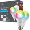 GE CYNC A19 Smart LED Light Bulbs, Color Changing Room Décor,