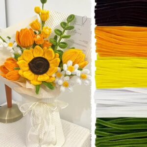 Pipe Cleaners Craft, Sunflower Color Set 5 Colors