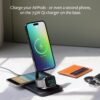 Twelve South HiRise 3 Deluxe, Compact Luxury Wireless Magsafe Charging Stand for iPhone, AirPods and Apple Watch