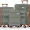 SHOWKOO Luggage Sets 3 Piece Hardside Expandable Suitcase