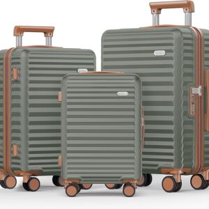 SHOWKOO Luggage Sets 3 Piece Hardside Expandable Suitcase